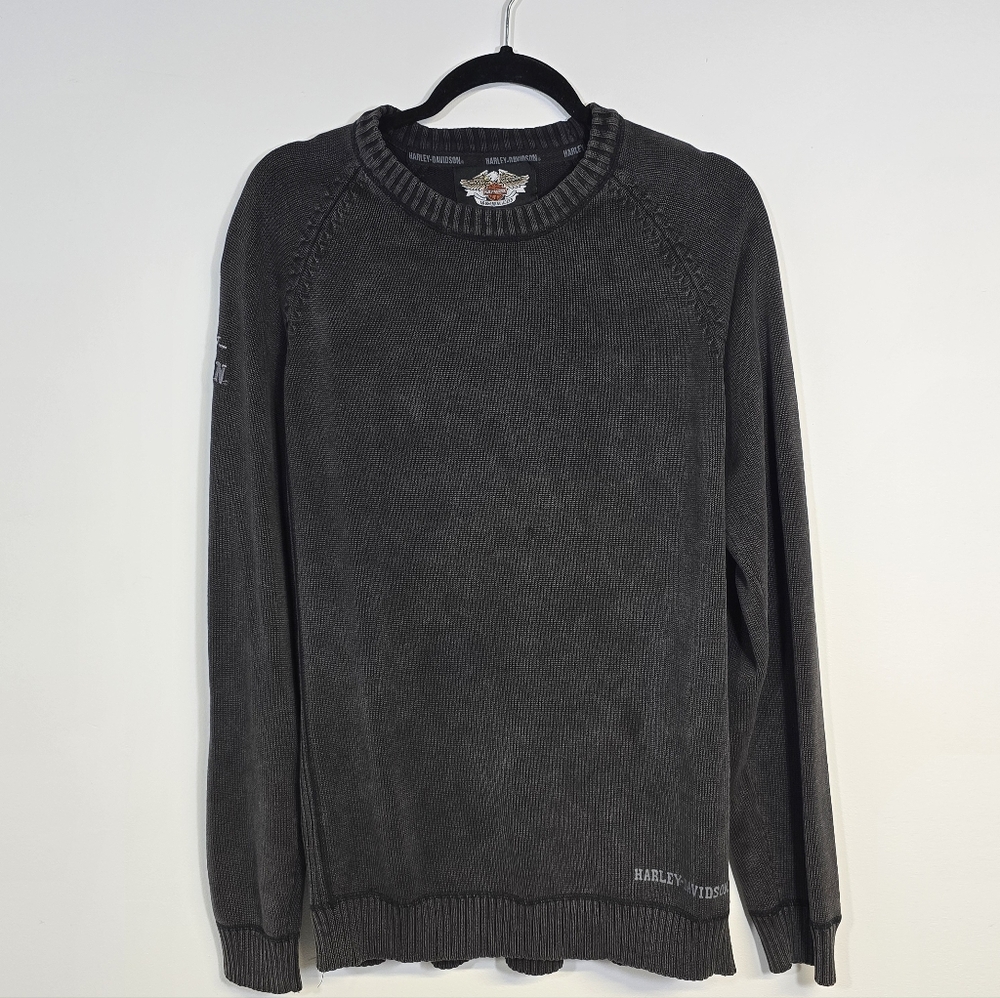 Harley-Davidson Men's Charcoal Crewneck Sweater